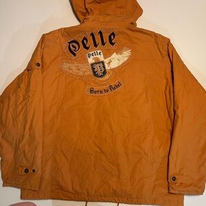 Pelle Pelle parka men’s jacket copper orange 3xl Y2K studded hip hop style